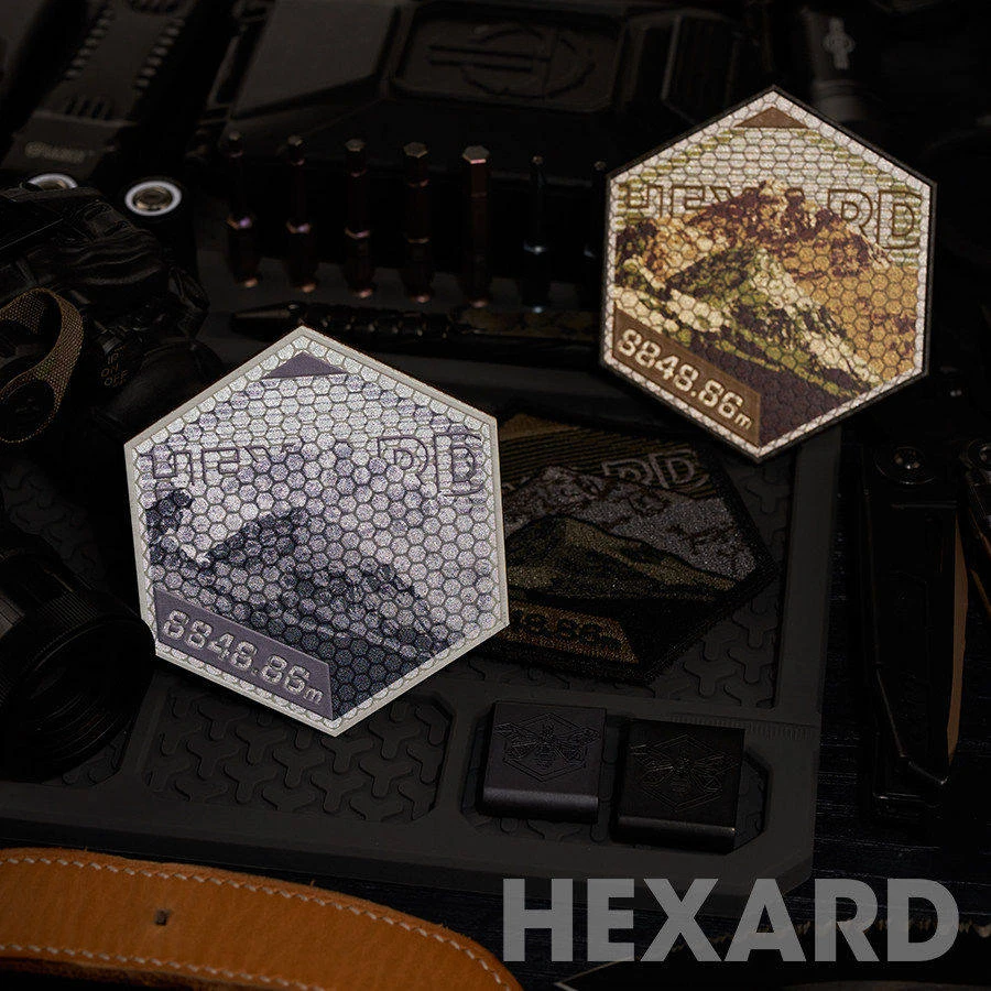 Hexard PC06 Parche bordado reflectante Everest, para mochila y ropa - imagen 5