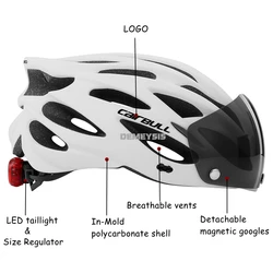 Luz LED trasera para casco de bicicleta MTB y carretera con visera
