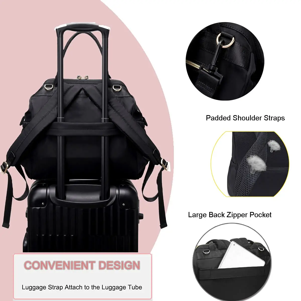 Mochila cambiador táctica convertible con cierre estanco y asas reforzadas - imagen 5