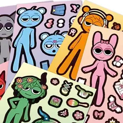 Pegatinas DIY Sprunkie para niños: crea tu propia cara