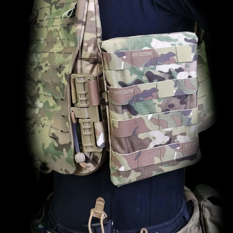 Portaplacas lateral táctico MOLLE camuflaje para chaleco - imagen 2