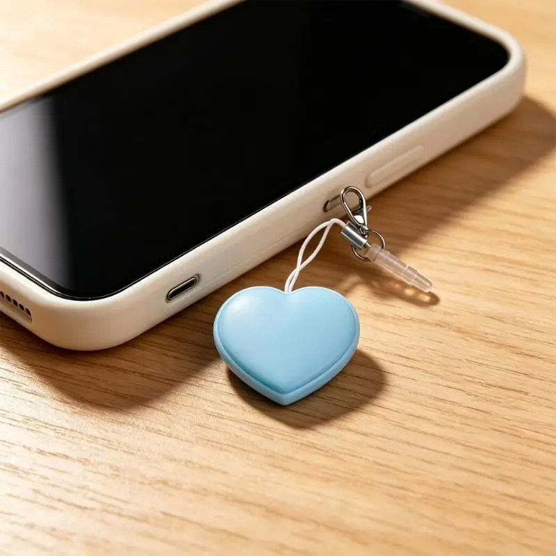 Limpiador pantalla móvil colgante corazón, abalorio de limpieza