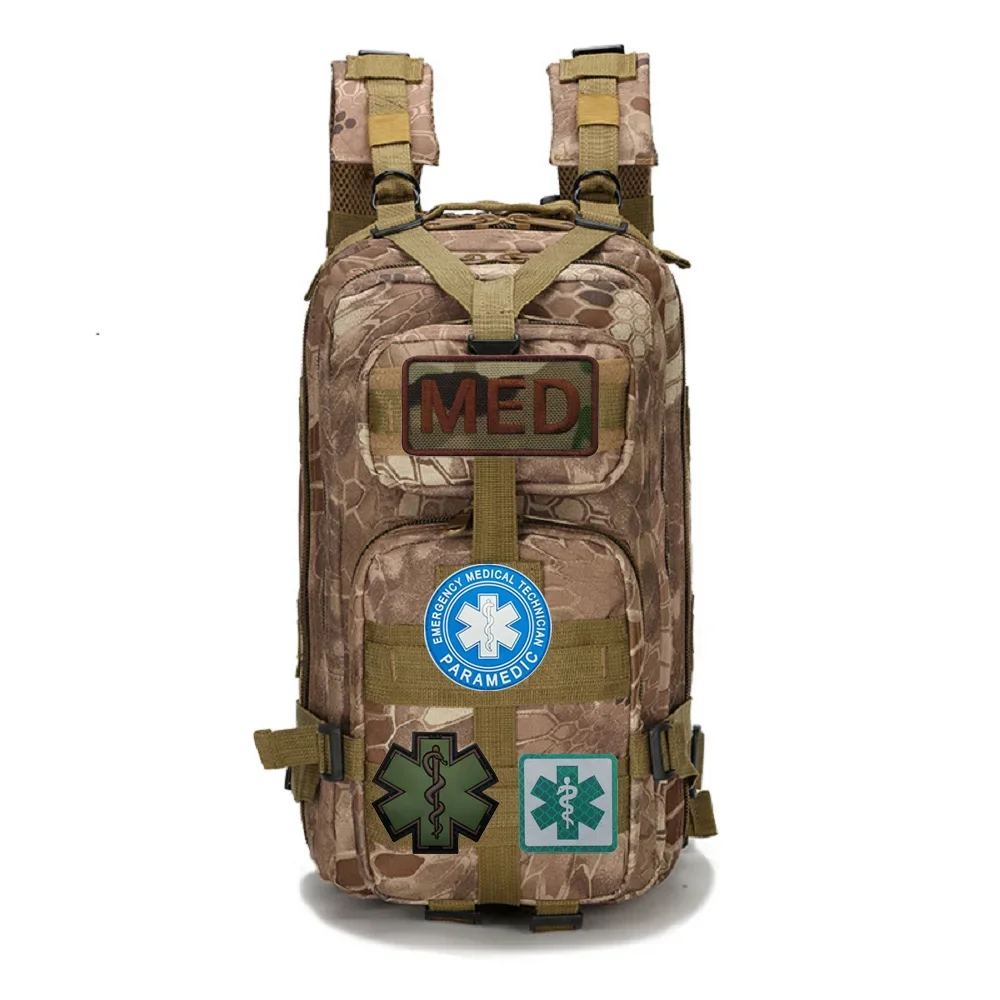 Parche médico EMT de PVC goma rescate con velcro para mochila - imagen 4