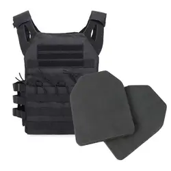 JPC Chaleco táctico ligero MOLLE con placa frontal protectora EVA