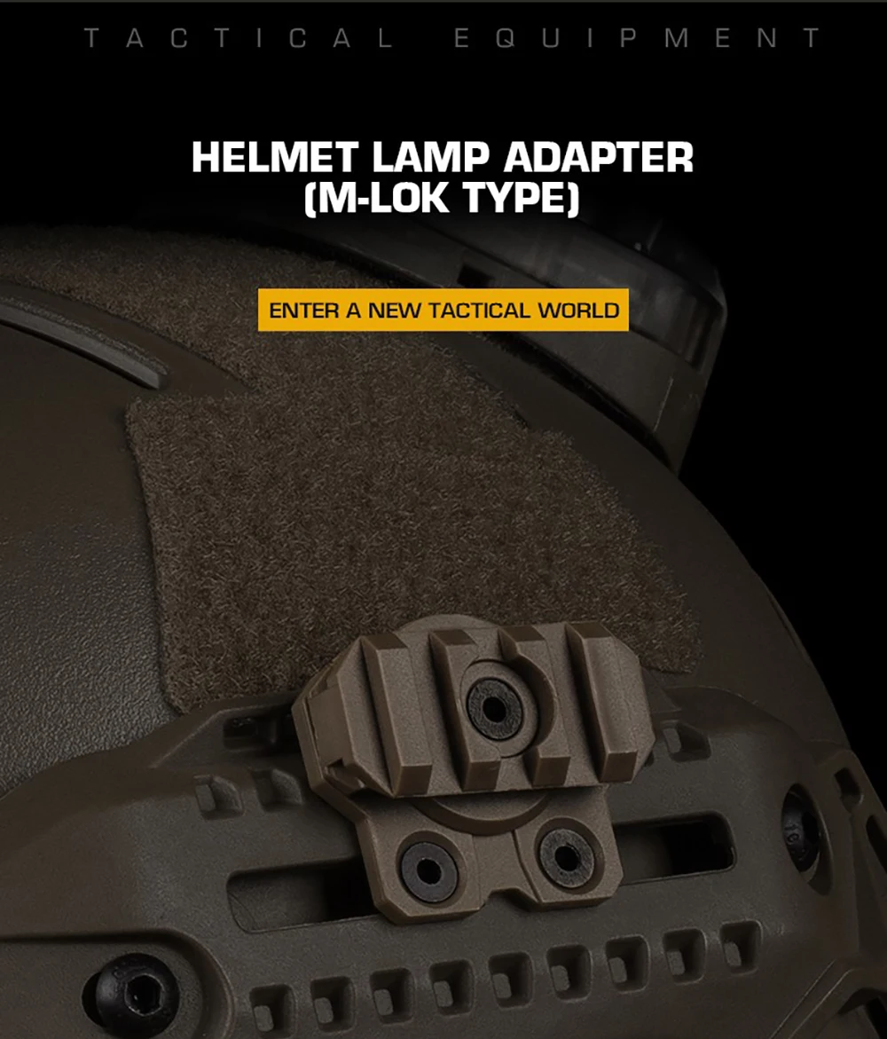 Adaptador y soporte giratorio para linterna de casco
