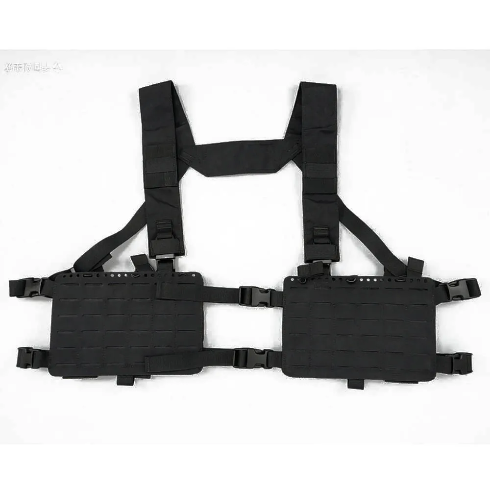 Chaleco táctico Alpha MOLLE panel doble dividido para airsoft