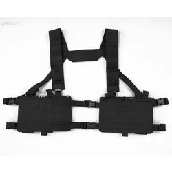 Chaleco táctico Alpha MOLLE panel doble dividido para airsoft