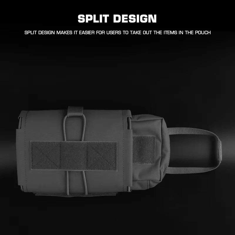 Bolsa médica MOLLE primeros auxilios – Diseño dividido táctico - imagen 5