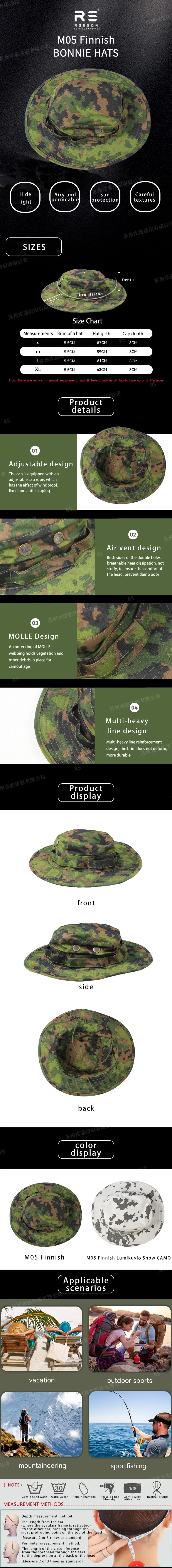 M05 sombrero Bonnie camuflaje finlandés Ronson