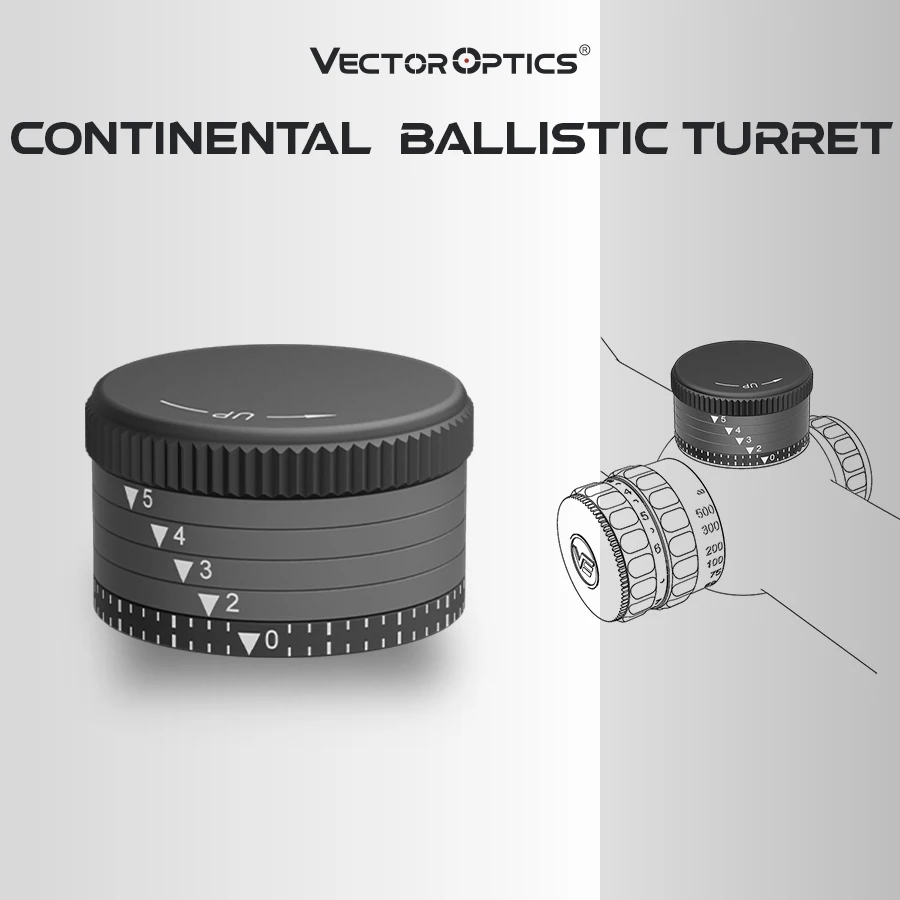 Visor de caza Continental X6 y X8 vectorial torreta balística