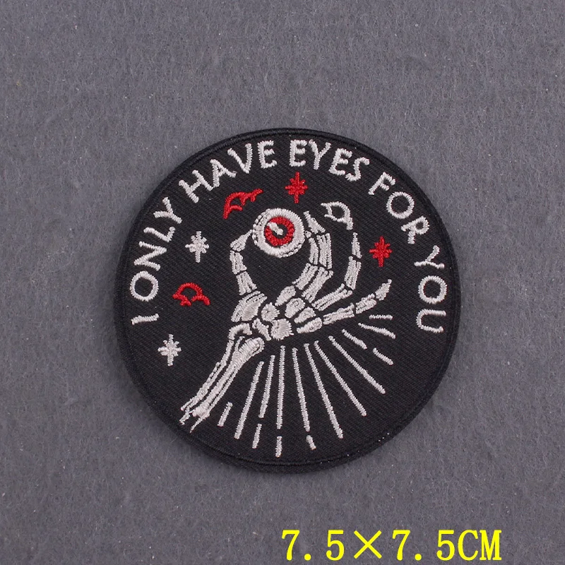 Parche bordado skull punk – Termoadhesivo para mochilas y chaquetas tácticas