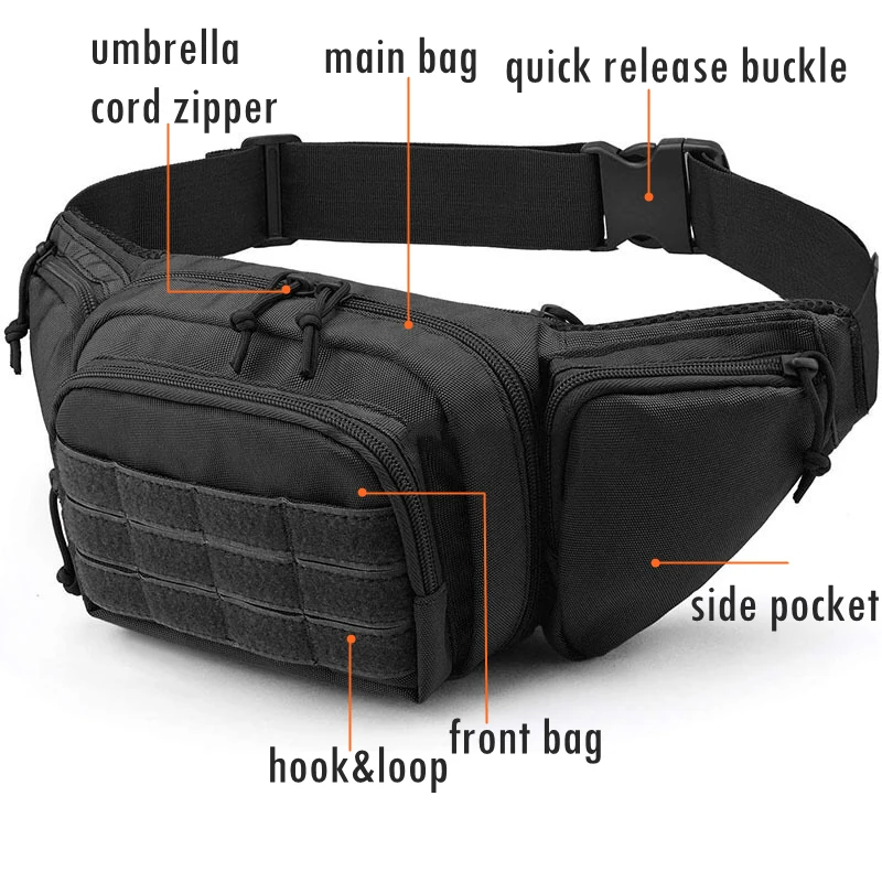 Riñonera Molle impermeable nailon para pistola EDC caza y camping - imagen 5