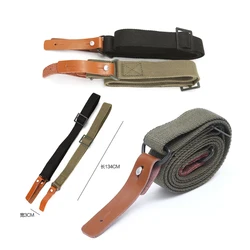 Arnés táctico de lona exterior con correas duraderas y cordón cuero