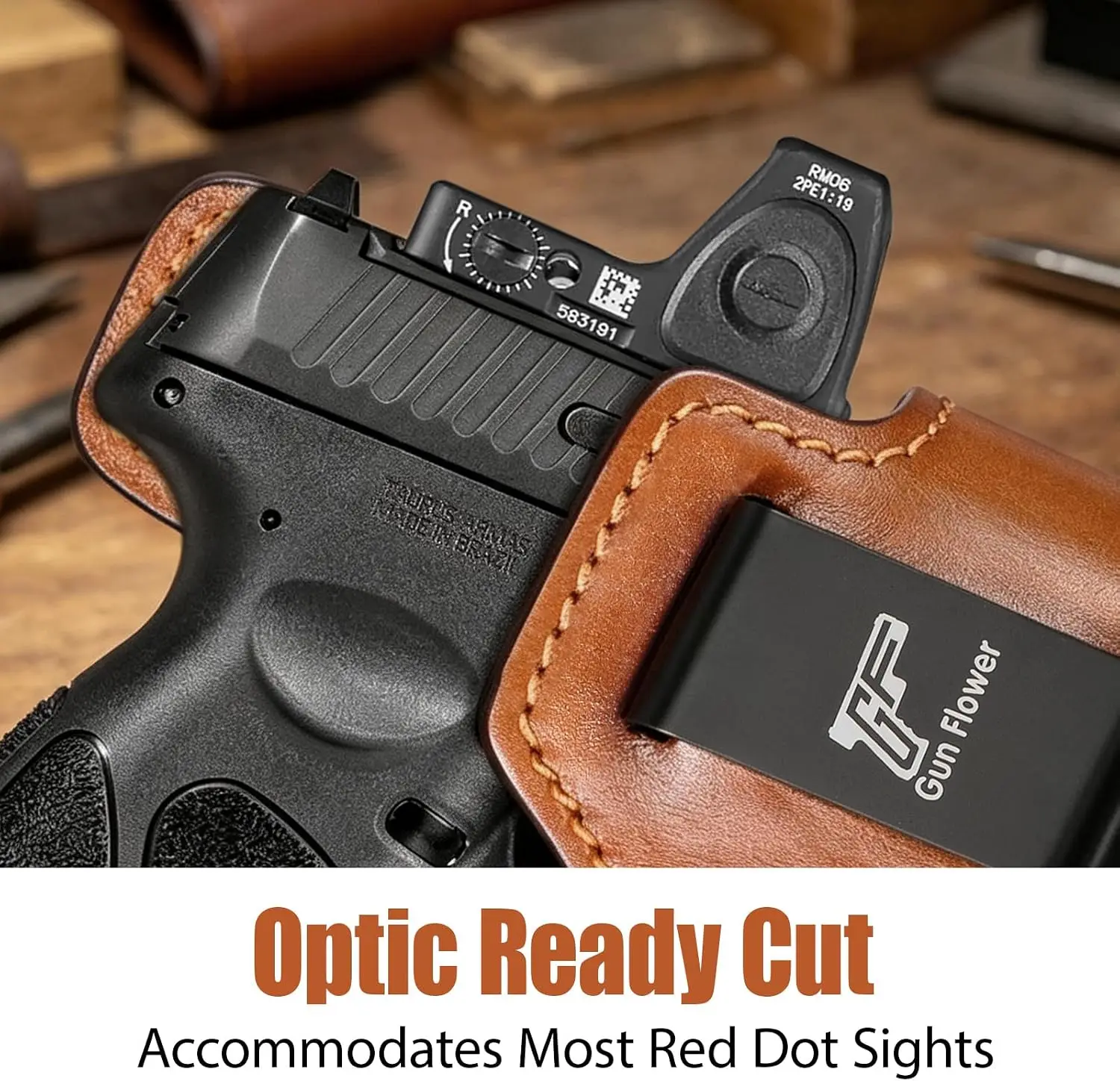 Funda IWB cuero para pistola Taurus G3C/G2C/G2S diestra - imagen 4