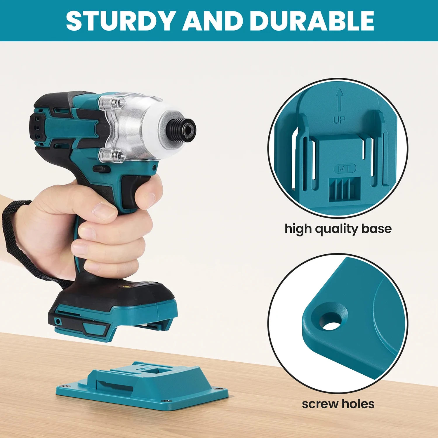 Organizador pared taladros Makita Bosch 18V – Soporte taller herramientas - imagen 3