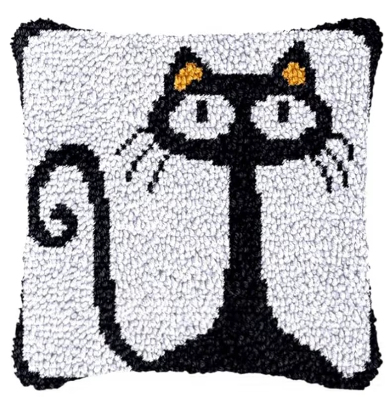 Diseño de gato bordado ejemplo