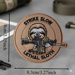 Strike Slow Otter parche táctico bordado con velcro para gorra
