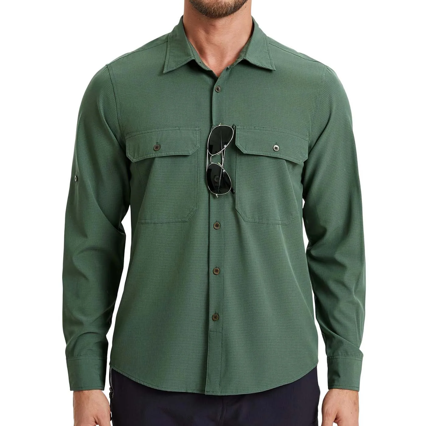 Camisa táctica cargo manga larga malla transpirable secado rápido