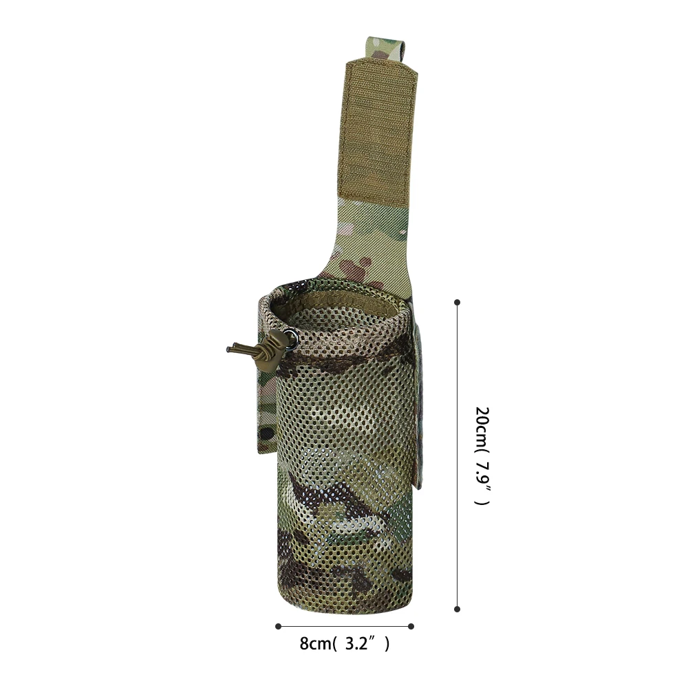 Bolsa MOLLE táctica de nailon plegable con cordón y malla - imagen 2