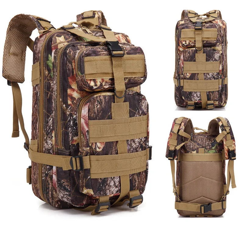 Mochila táctica camuflaje hoja de arce vista frontal