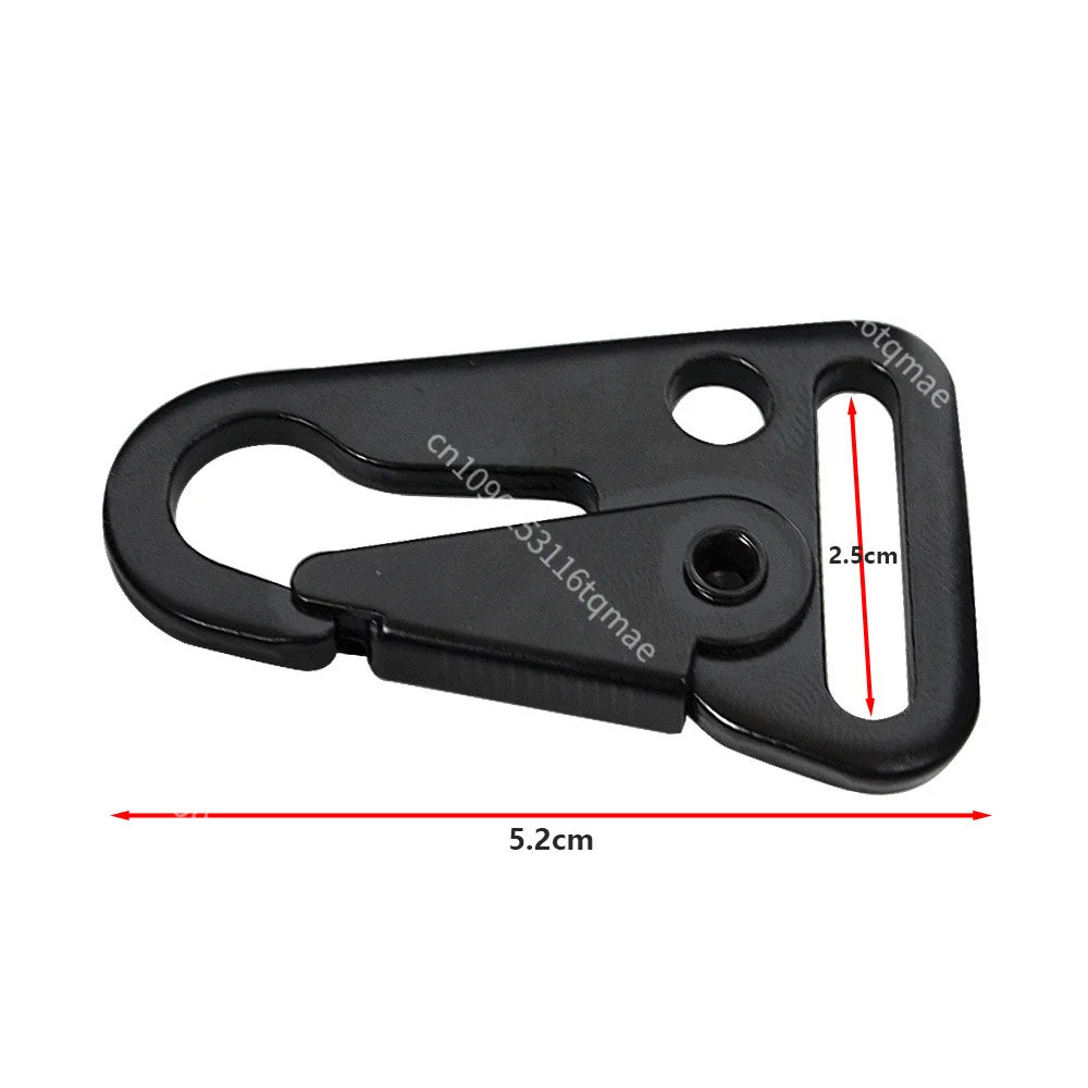 Mosquetón táctico tipo HK de acero aleación para paracord