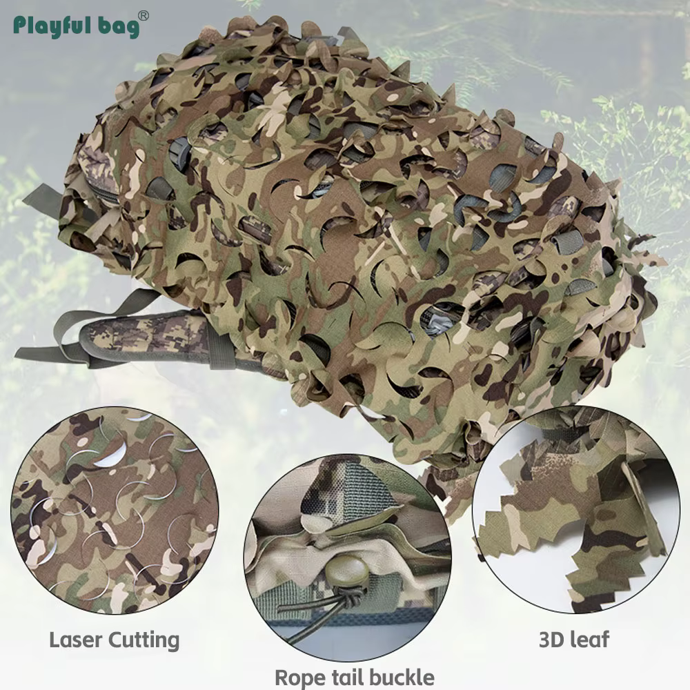 Mochila táctica CAMO corte láser árbol camuflaje para caza y Airsoft - imagen 4