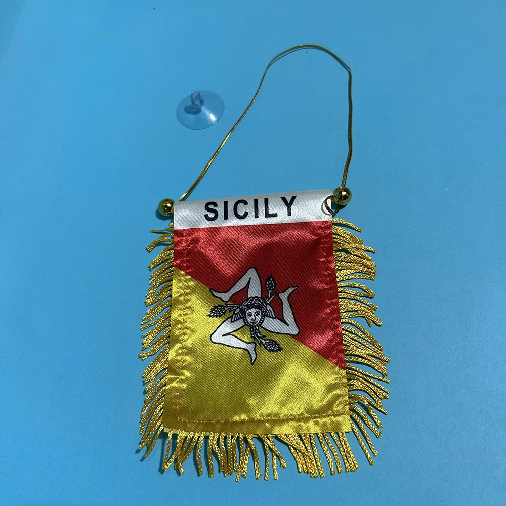 Bandera Sicilia en formato mini colgante