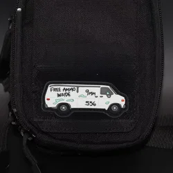 Pegatinas tácticas luminosas PVC con velcro para parches de mochila