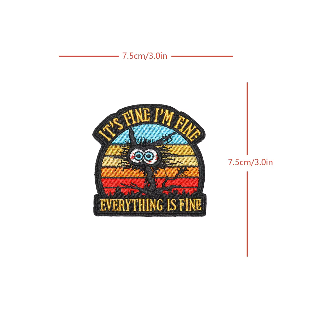 Parche táctico bordado I'M FINE con velcro para gorra MOLLE - imagen 5