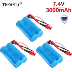 Batería LiPo 7,4V 3000mAh 2S conector T para WLtoys 10428/12428/12423