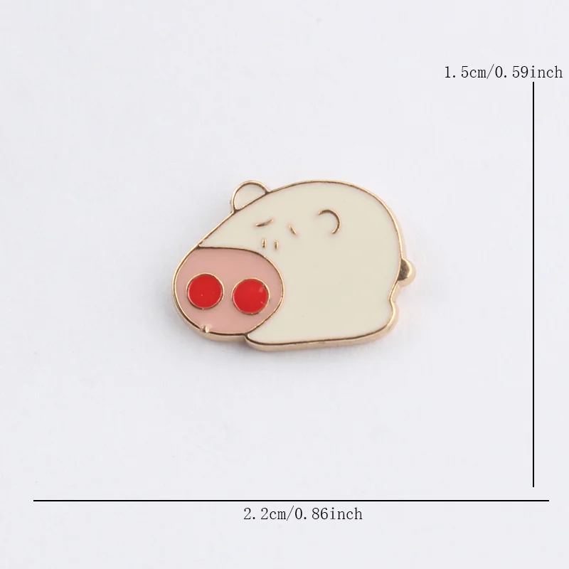 Broche vintage de cerdo dibujos animados de aleación para hombre - imagen 2