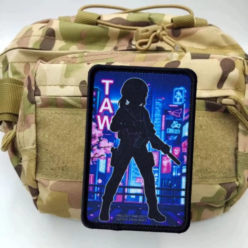 Parche táctico velcro bordado punk anime para mochila y brazalete - imagen 3