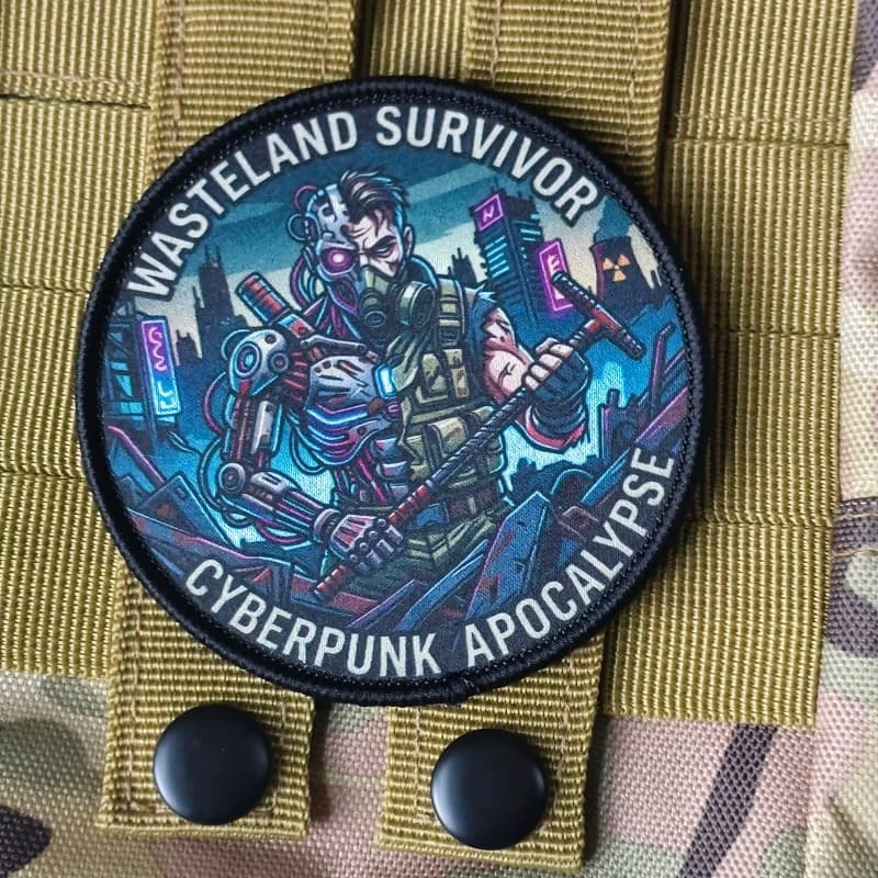 Wasteland Survivor: parche táctico circular con velcro apocalíptico - imagen 3