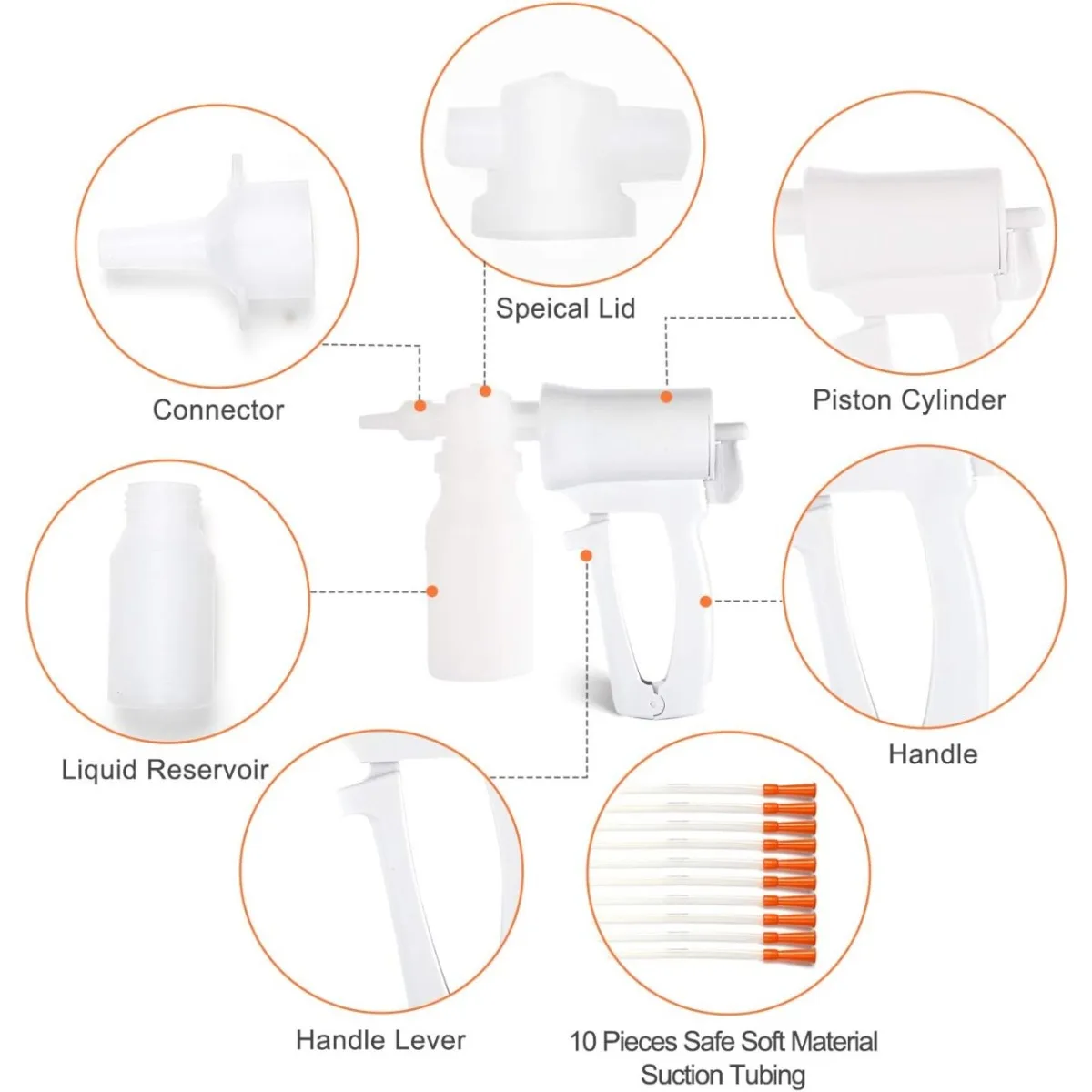 Aspirador de flemas manual portátil estéril para aspirar secreciones - imagen 4