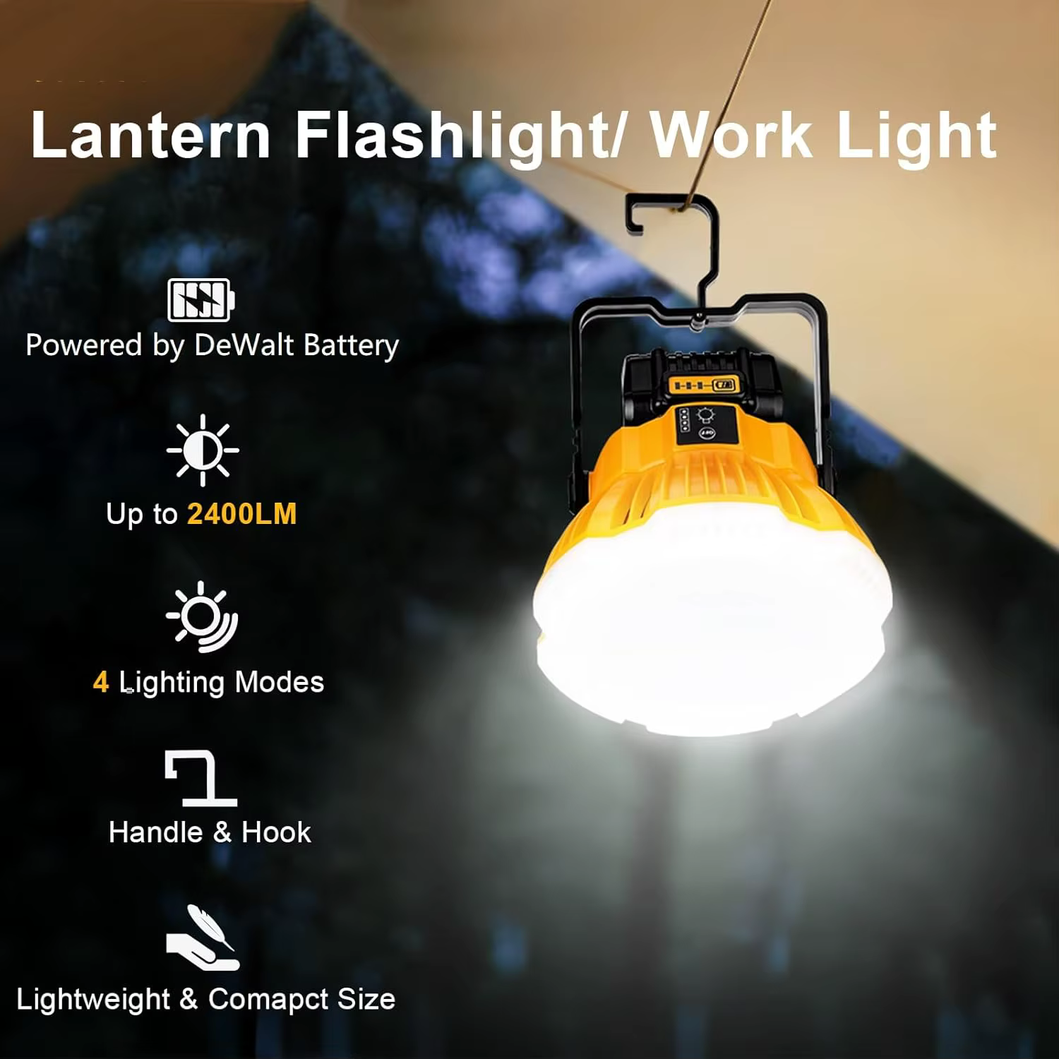 Luz LED táctica inalámbrica con gancho para herramientas - imagen 2
