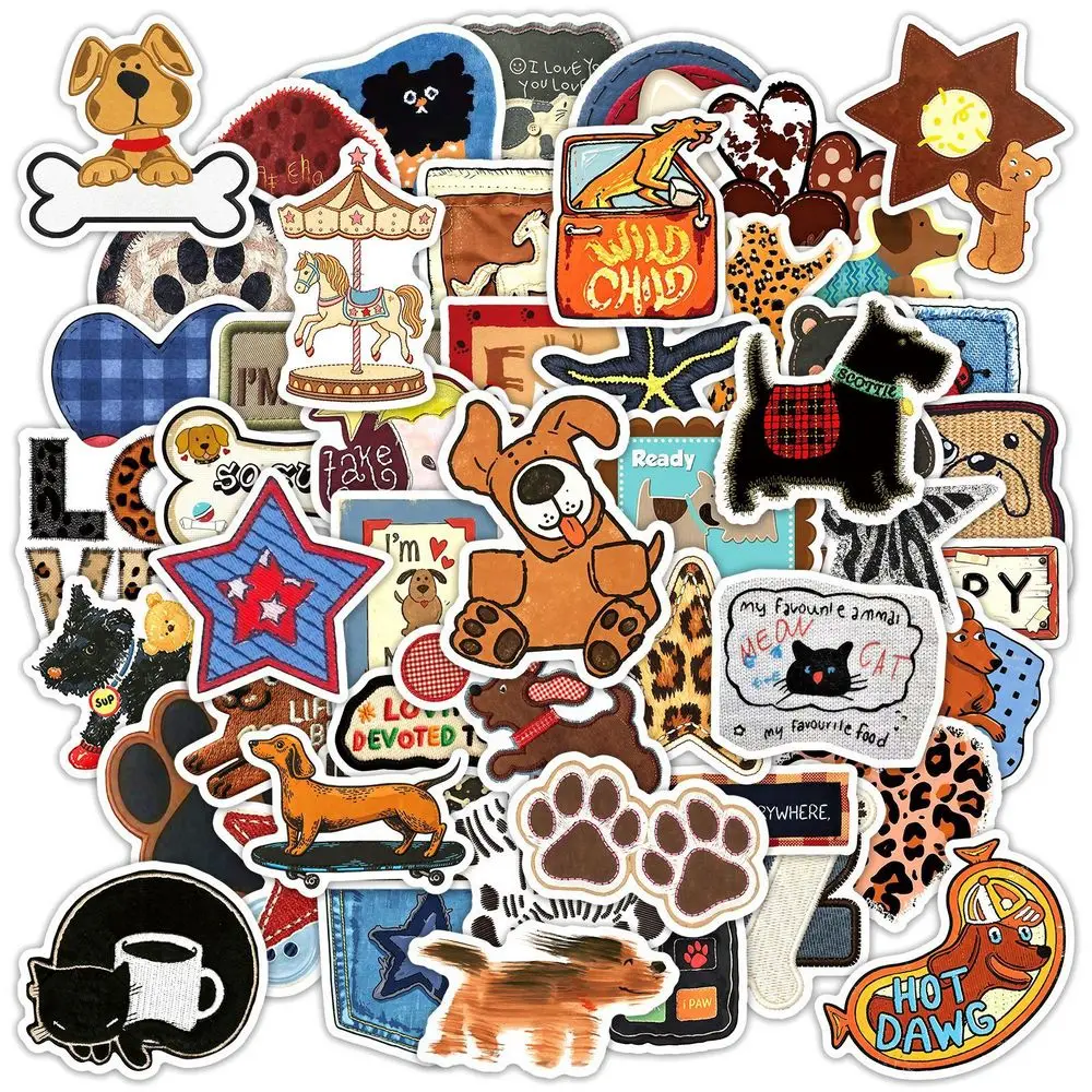 Pegatinas animales bordado – Calcomanías PVC impermeable álbum recortes - imagen 3