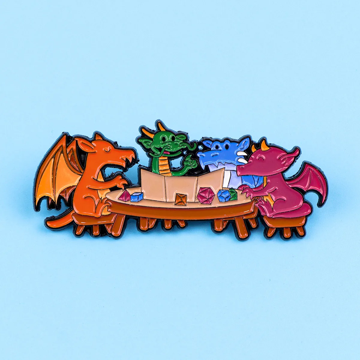 Insignia táctica esmaltada dragón – Broche para solapa coleccionable