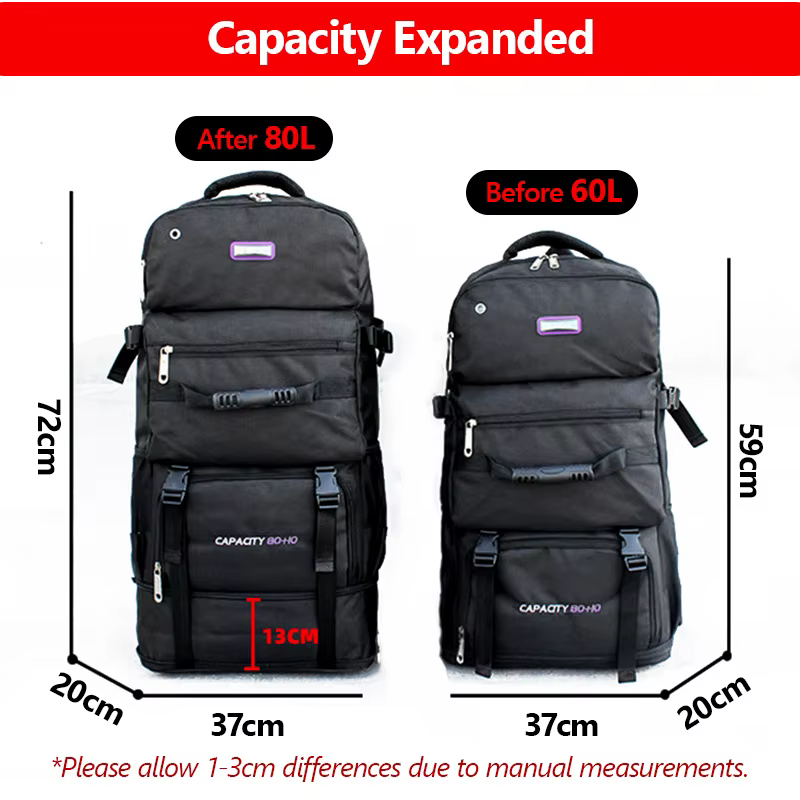 Mochila trekking 60L ripstop nailon para senderismo y acampada - imagen 5