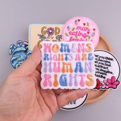 Parches termoadhesivos bordados de señales positivas para ropa