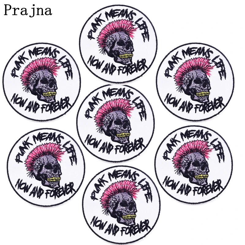 Parche termoadhesivo llama punk - Corazón de hierro y terror - imagen 2