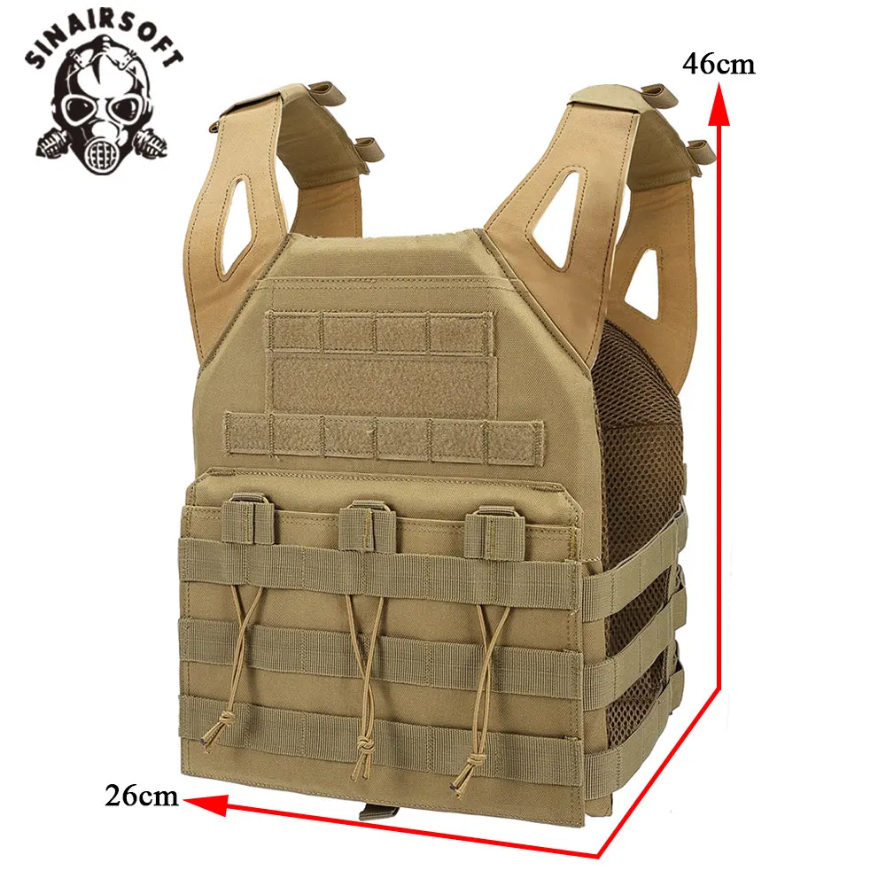 SINAIRSOFT JPC – Chaleco táctico MOLLE portaplacas de combate - imagen 2