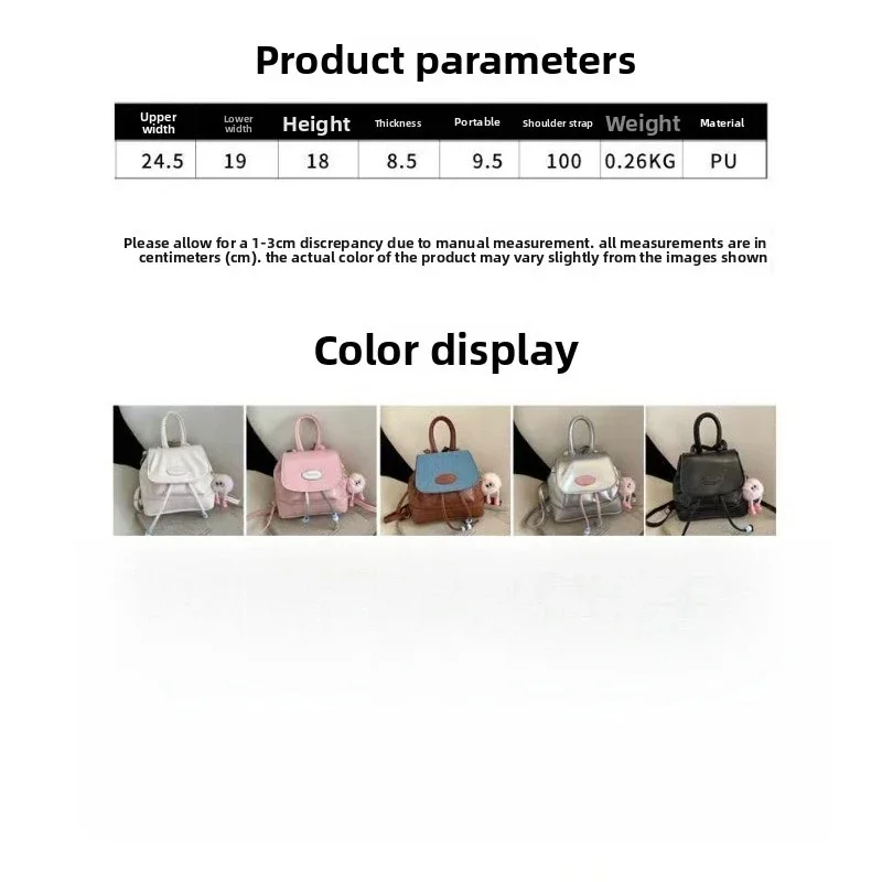Mochila outdoor mujer retro color sólido casual para viaje entretiempo - imagen 3