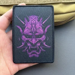 Parche velcro demonio japonés – Insignia táctica para mochilas