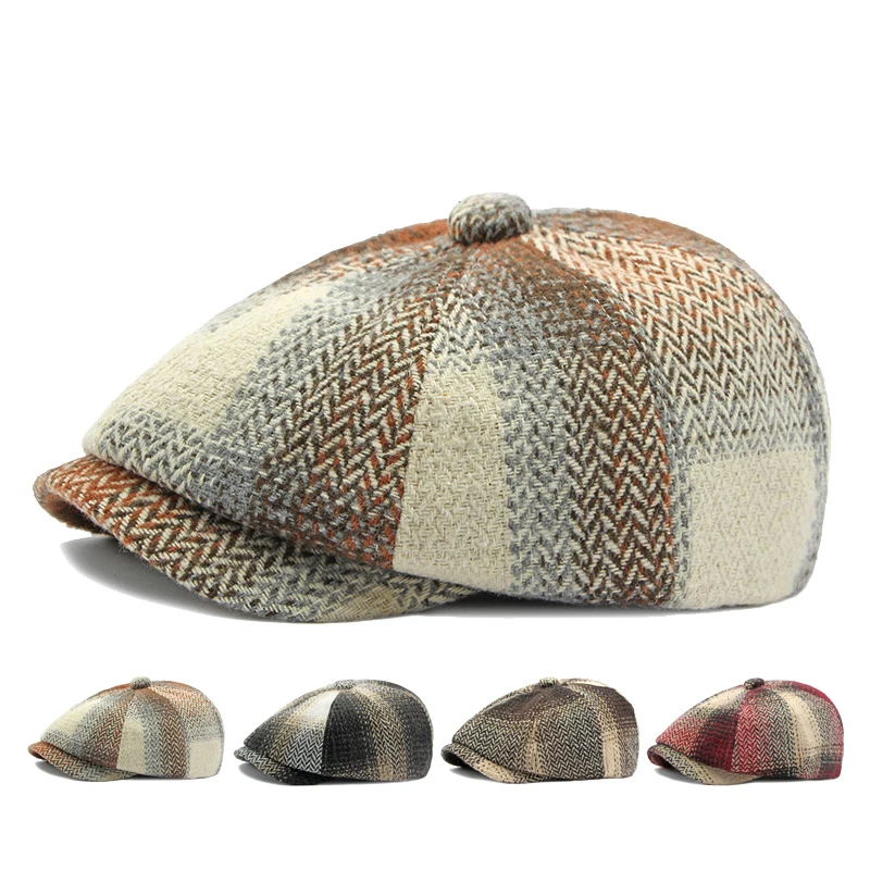 Gorra plana de espiga unisex estilo octogonal - imagen 4