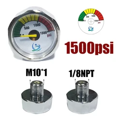 Manómetro de alta presión 25 mm/1 pulgada con regulador 1500-6000 psi