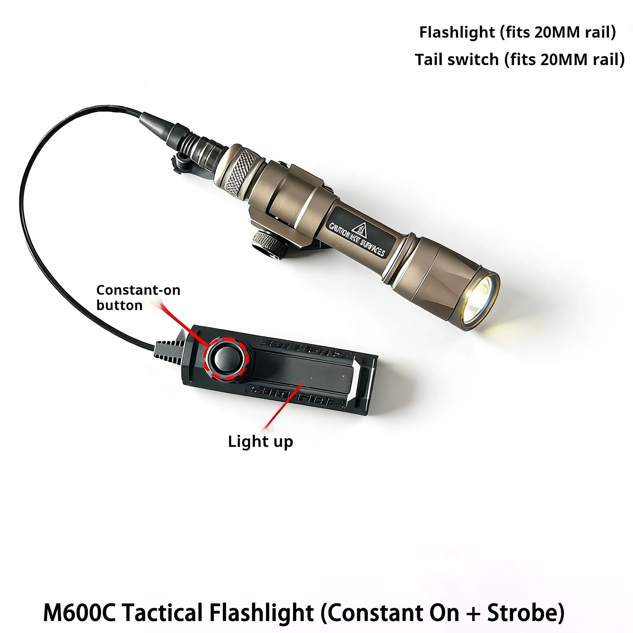 SureFire M600 Linterna táctica con riel Picatinny para rifle y pistola - imagen 5