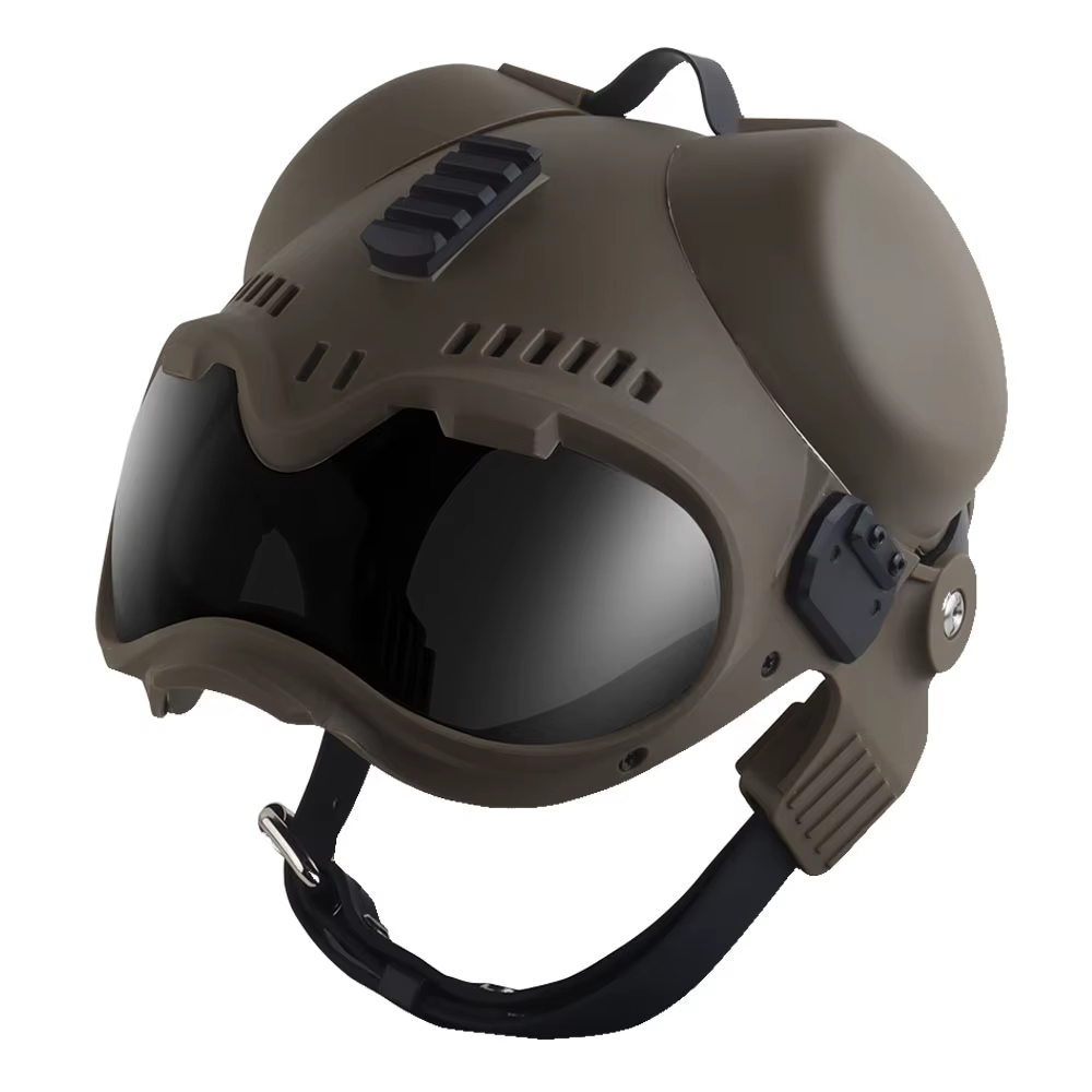 Casco táctico K9 con riel Picatinny y gafas protectoras para perros