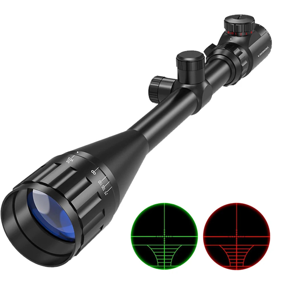 Mira táctica 6-24x50 – Retícula iluminada rojo verde zoom