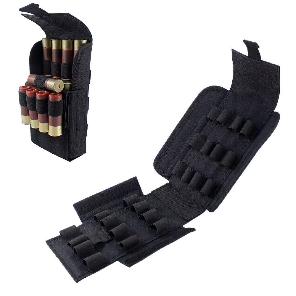 Bolsa cartuchos 12 GA táctica para airsoft, caza y tiro deportivo