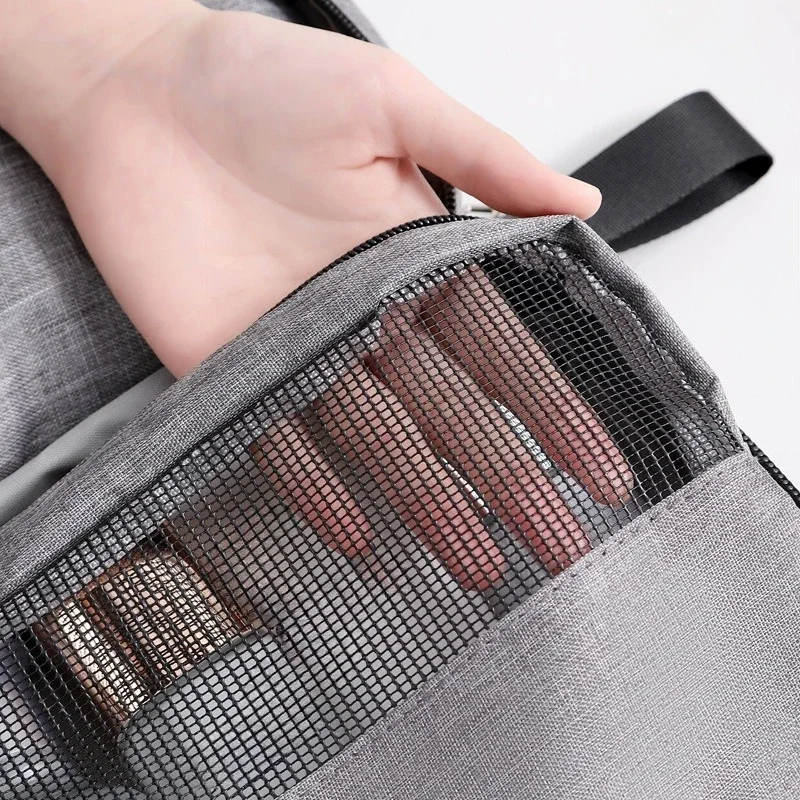 Bolsa de aseo portátil con separador húmedo y seco para viajes - imagen 4